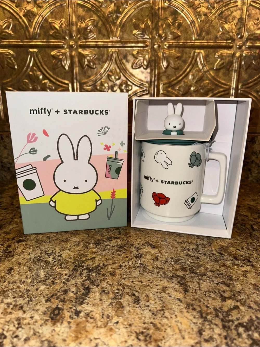 BNIB RARE Miffy + Starbucks 14oz ceramic mug with lid 2026